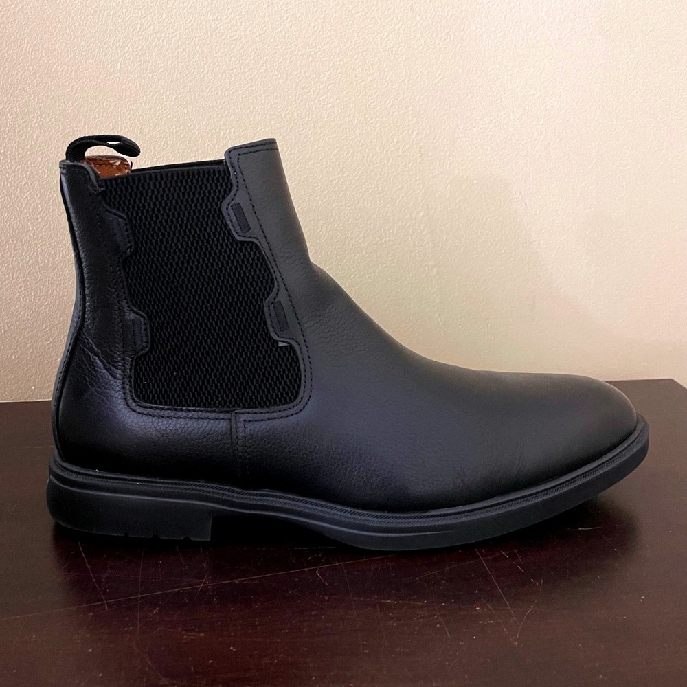 Stacy Adams Redzone Collection Mens Black Leather Chelsea Boots Ankle Boot - Picture 3 of 9